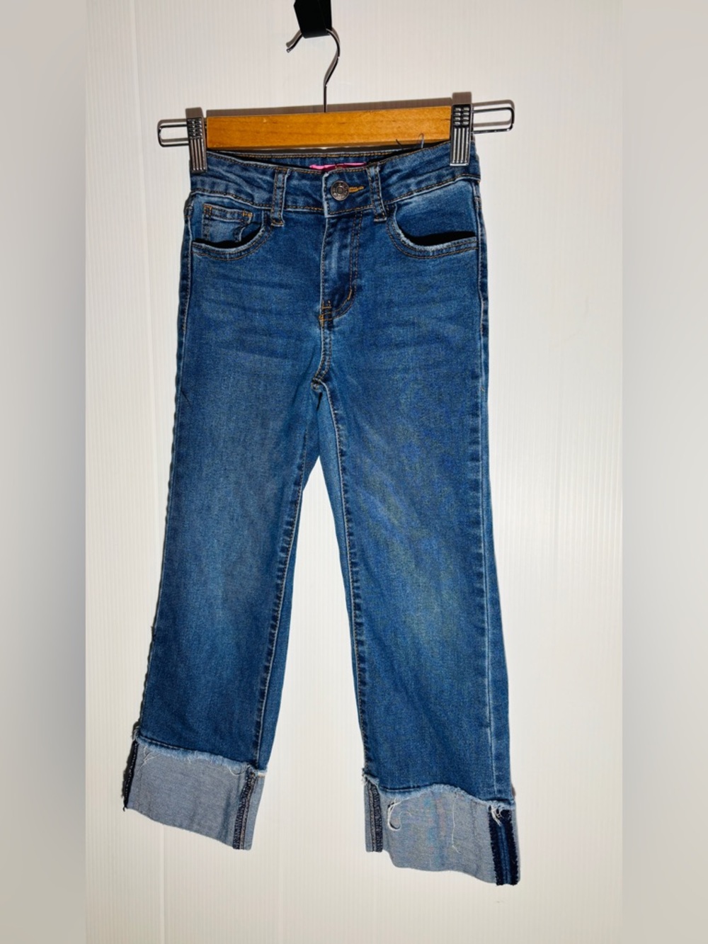 Kids' Blue Denim Jeans with Rolled Hem size 6